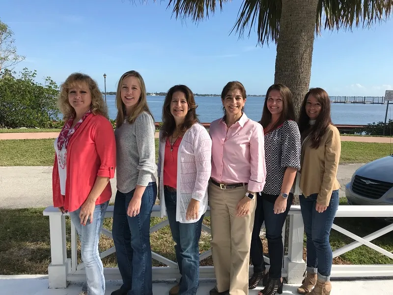 Dr. Squier and staff outside